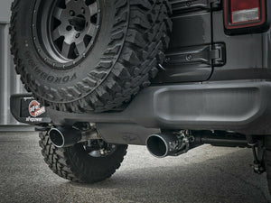 aFe 49-48067-B Rebel Axle-Back Exhaust for 2018-2020 Jeep Wrangler 3.6L/2.0T