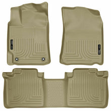 Load image into Gallery viewer, Husky Liners #98903 WeatherBeater Tan Floor Liners for 2012-2017 Toyota Camry