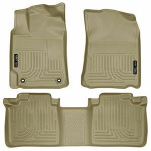 Husky Liners #98903 WeatherBeater Tan Floor Liners for 2012-2017 Toyota Camry